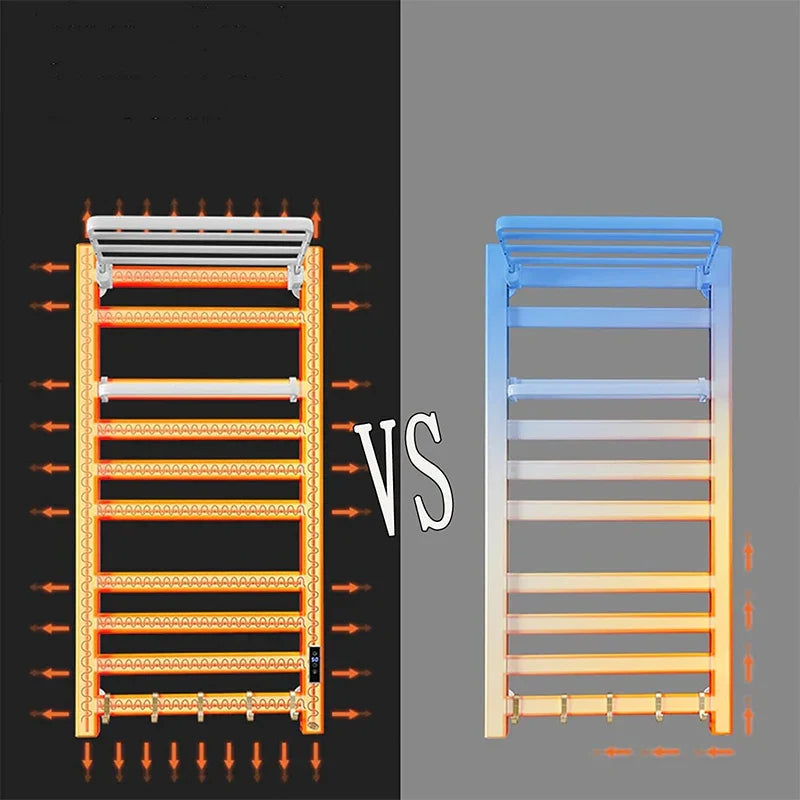 DecorBites™ Electric Towel Radiator Warmer Rack for Smart Bathroom Storage and Heating