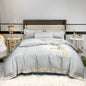 Decobites Silk Bedding Set: Washed Ice-Cream Satin Four-Piece, Skin-Friendly & Breathable Sheets