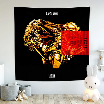 Decobites Kanye's West Wall Tapestry: Music Album Cover Poster for Bedroom Decoration