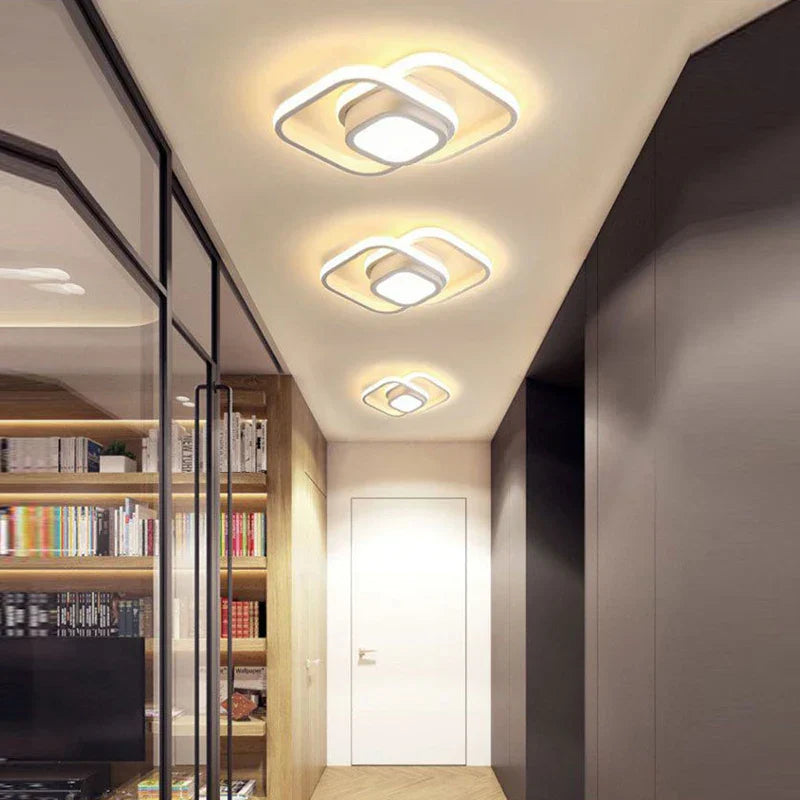 DecorBites™ Black Gold LED Ceiling Lights with Remote Control - Indoor Chandelier Lighting