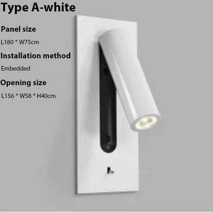 DecorBites™ LED Wall Sconce Adjustable Reading Light for Hotel Bedroom, USB Charging