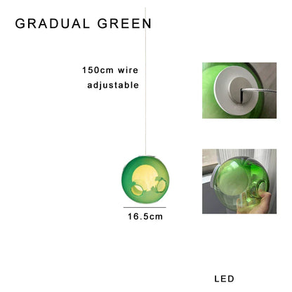 DecorBites™ Clear Glass Pendant Light Dimmable LED Luxury Hanging Lamp