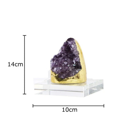 DecorBites™ Amethyst Crystal Base Desk Ornament for Room Aesthetics