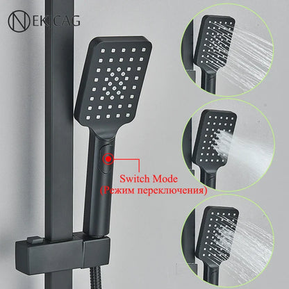 DecorBites™ Digital Display Thermostatic Shower Faucet Set Rainfall Shower Mixer