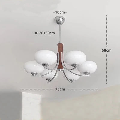 DecorBites™ Glass Chandelier: Bauhaus Art for Living Room, Bedroom, Study, Hall, Restaurant