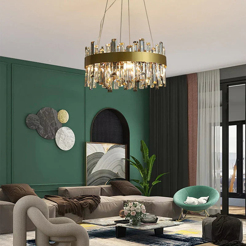 Lámpara de techo colgante LED DecorBites™ de cristal para una decoración de lujo en la sala de estar