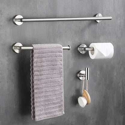 DecorBites™ Brushed Gold Bathroom Accessories Set Hand Towel Bar Rack Toilet Paper Holder