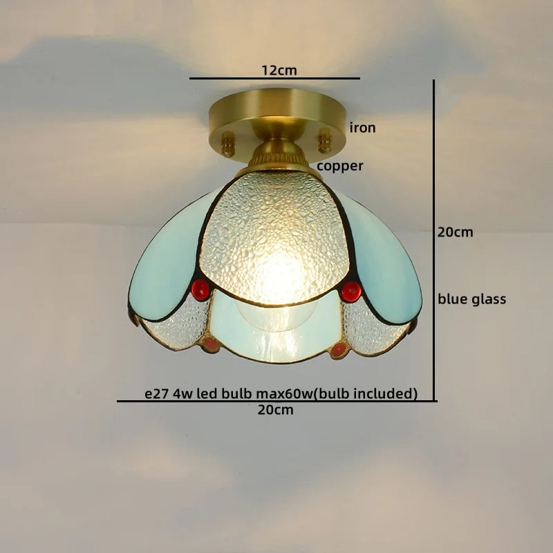 DecorBites™ Glass Copper LED Ceiling Light - Nordic Home Lighting Fixture
