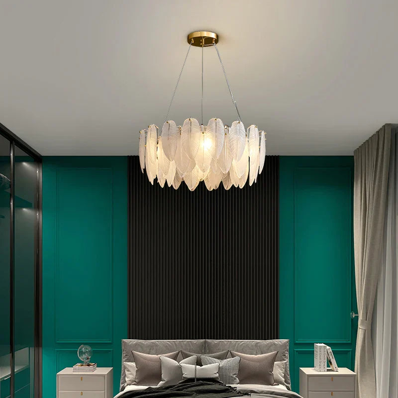 Decorbites™ Lámpara de Colgante LED de Pluma de Oro para Decoración del Hogar