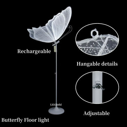 DecorBites™ Lace Romantic Butterfly LED Floor Light for Wedding Decor & Party Stage