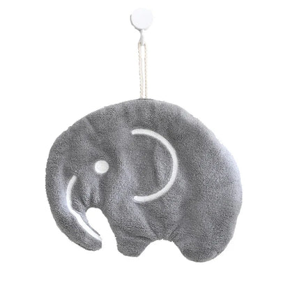 DecorBites™ Cartoon Animals Coral Velvet Hand Towel - Microfiber Terry Towel with Quick Drying