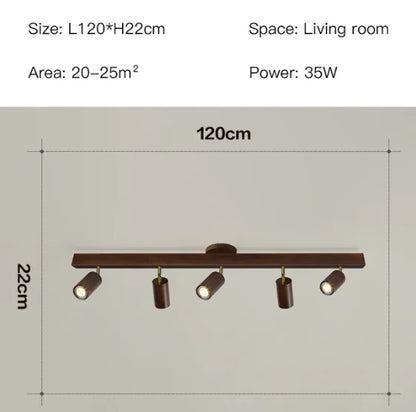DecorBites™ Nordic WoodenTrack LED Ceiling Spotlight for Home Decor