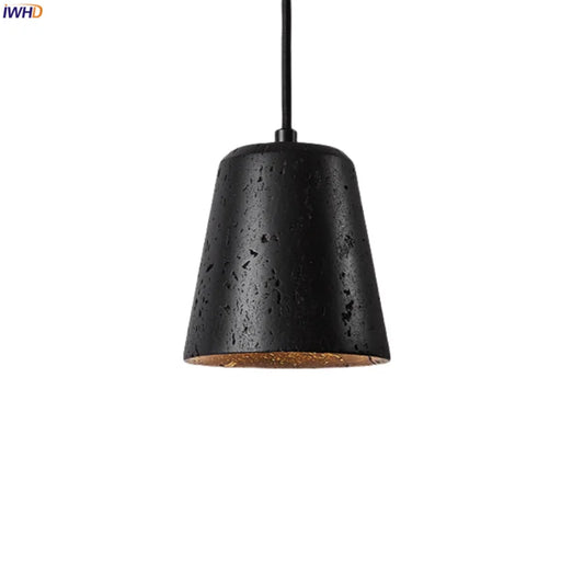 DecorBites™ Black Travertine Pendant Light - Nordic Minimalism LED Pendant Lamps for Living Dining Room