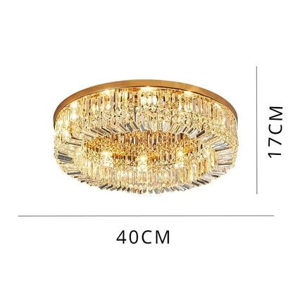 DecorBites™ Crystal Ceiling Lamp: Modern Bedroom & Living Room LED Light Luxe Atmosphere
