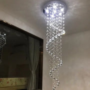 Decorbites™ Gran Candelabro de Espiral de Cristal LED para Sala de Estar Moderna, Escalera, Dormitorio, Hotel