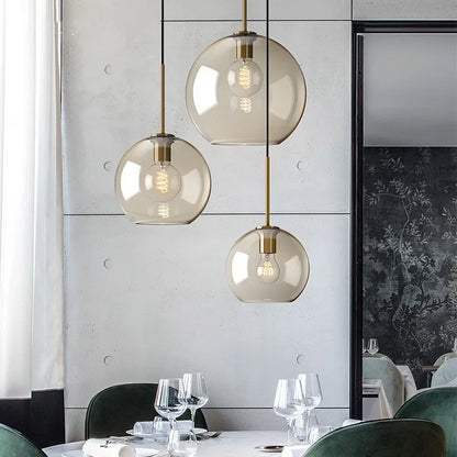 DecorBites™ Industrial Retro LED Glass Pendant Light Chandelier for Kitchen Restaurant