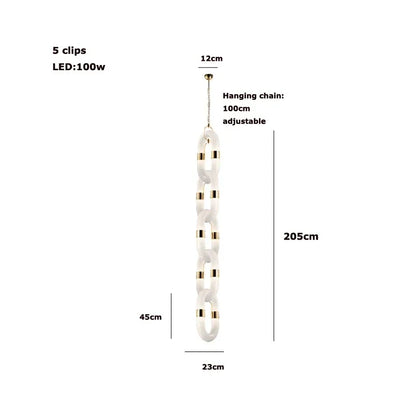 DecorBites™ Crystal Gold Chain Chandelier Ceiling Lamp for Home Décor