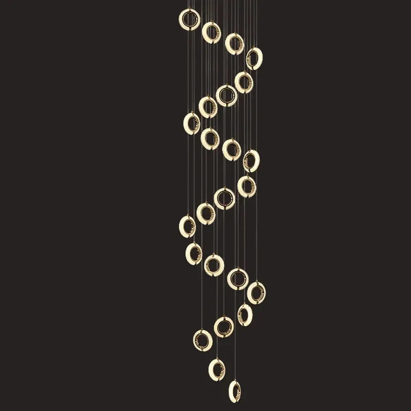 DecorBites™ Crystal Gold LED Chandelier Modern Luxury Ceiling Lamp