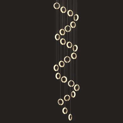 DecorBites™ Crystal Gold LED Chandelier Modern Luxury Ceiling Lamp