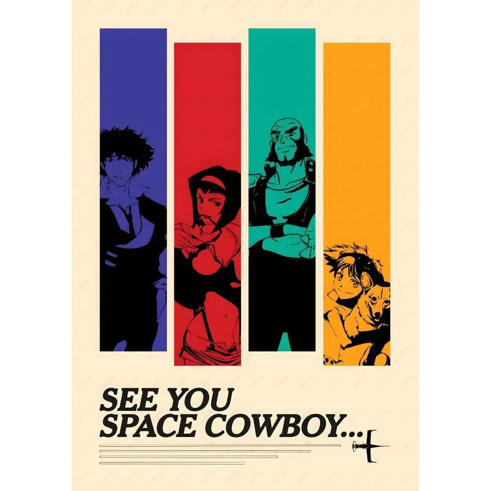 DecorBites™ Retro Cowboy Bebop Anime Poster for Home Decor