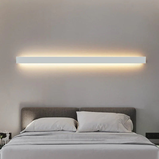 DecorBites™ LED White Wall Lamp: Modern Minimalist Design for Bedroom, Living Room, and TV Background.