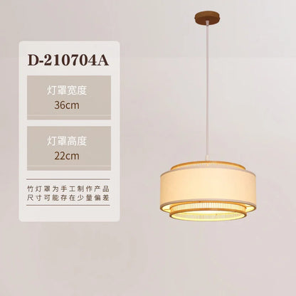 DecorBites™ Japanese Bamboo Chandelier Pendant Light for Living Dining Bedroom - Quiet Style Icon