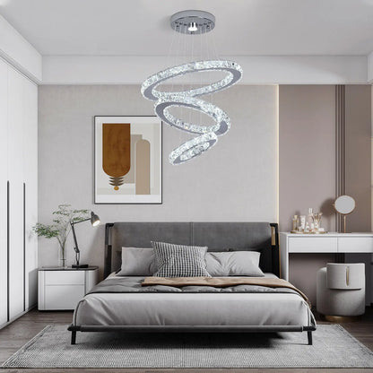 DecorBites™ Crystal Chandelier Pendant Lamp for Dining Room and Bedroom