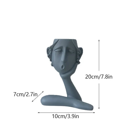 ديكوربايتس™ - زينة أصيص زهور عائلية تجريدية للديكور الداخلي للمنزل