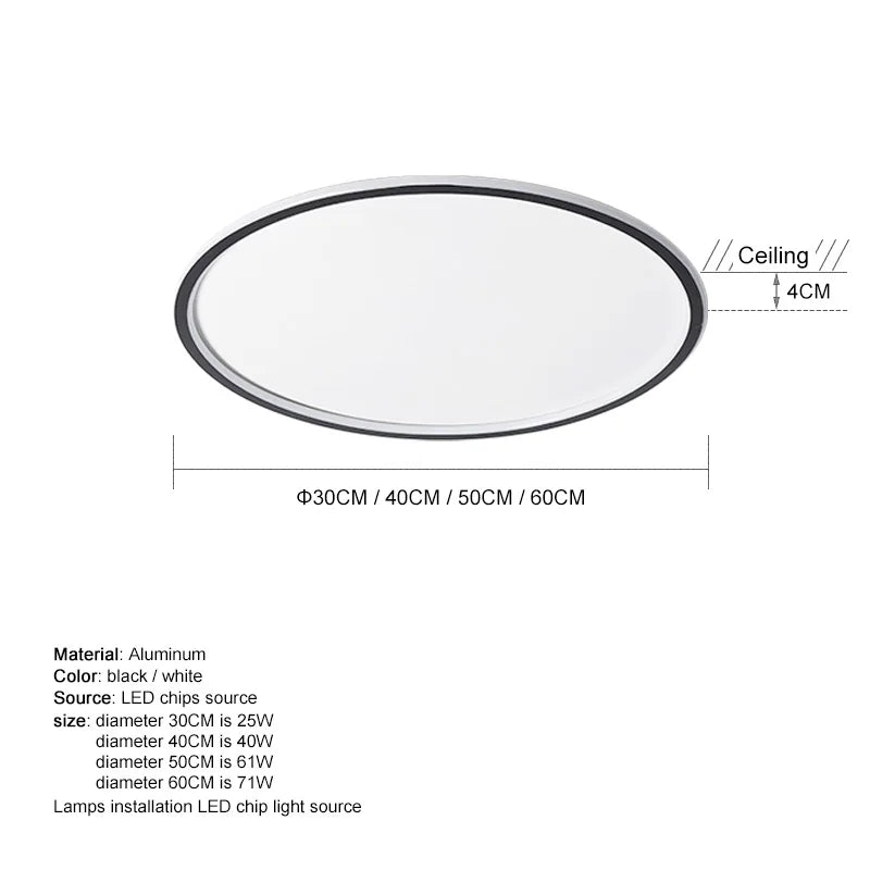 DecorBites™ Dimmable LED Ceiling Light for Modern Nordic Living Room and Bedroom