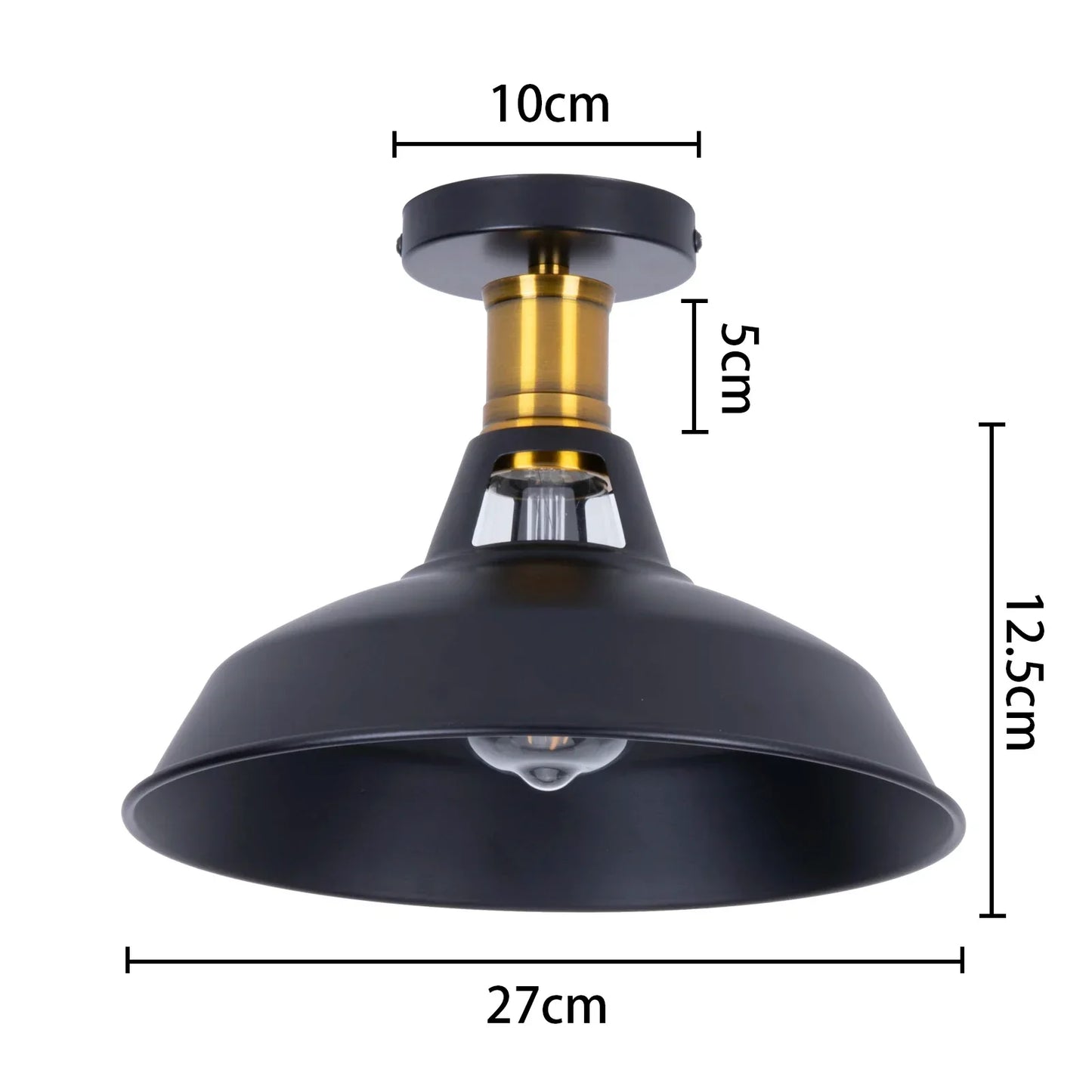 DecorBites™ Industrial Flush Mount Light for Home Decor in Bedroom, Kitchen, Living Room