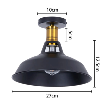DecorBites™ Industrial Flush Mount Light for Home Decor in Bedroom, Kitchen, Living Room