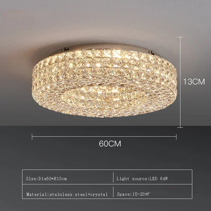 DecorBites™ Crystal LED Ceiling Chandelier: Modern Luxury for Living Room Bedroom Home Decor