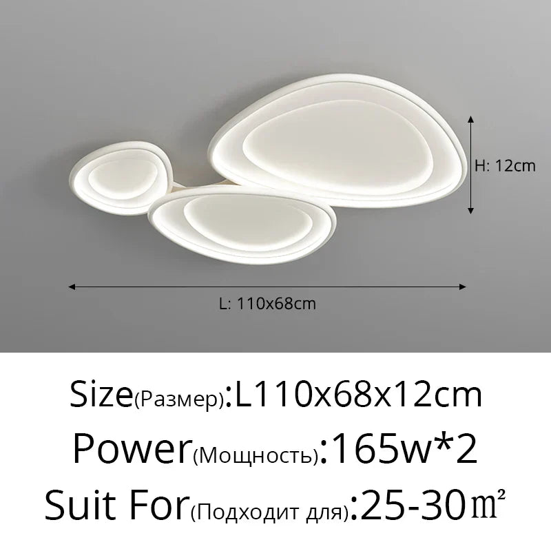 DecorBites™ LED Chandeliers White Chrome Kitchen Light Fixture Modern Home Lighting