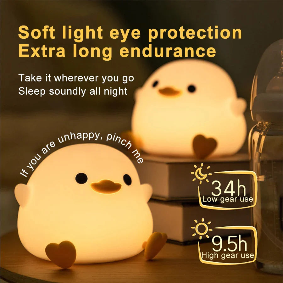 DecorBites™ Duck Silicone Night Light with Touch Sensor & Timer
