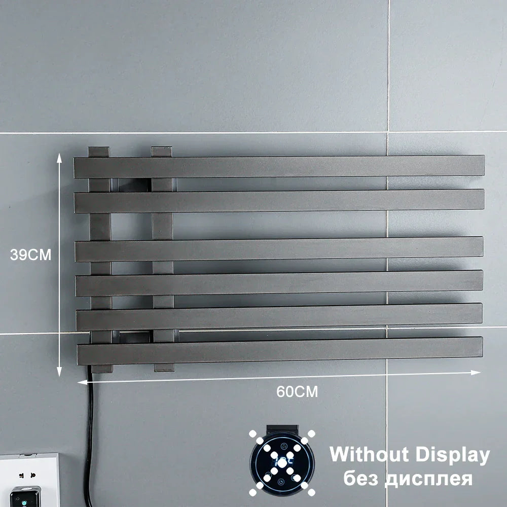 DecorBites™ Electric Towel Warmer Rack Thermostatic Digital Display Stainless Steel Holder