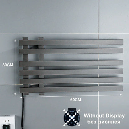 DecorBites™ Electric Towel Warmer Rack Thermostatic Digital Display Stainless Steel Holder