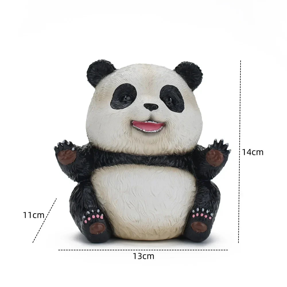 Figuras de panda bebé DecorBites™ de 14 cm: Colección de animales feroces y adorables para decorar el hogar y la oficina.