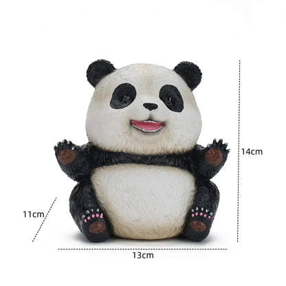 Figuras de panda bebé DecorBites™ de 14 cm: Colección de animales feroces y adorables para decorar el hogar y la oficina.