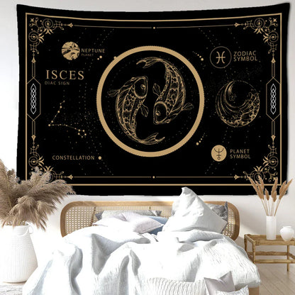 Decobites Constellation Tarot Tapestry Wall Hanging for Home Décor vibes and Witchy Aesthetics