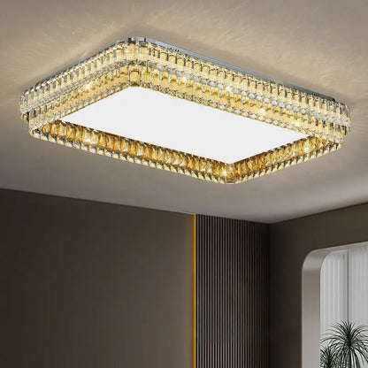 DecorBites™ Crystal Round LED Ceiling Light in Shiny Room Style