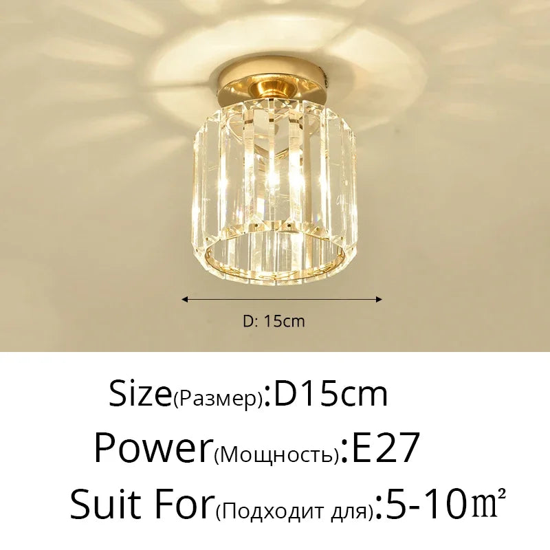 Lámpara de araña LED de cristal DecorBites™ para iluminación moderna de salas de estar, estudios y pasillos