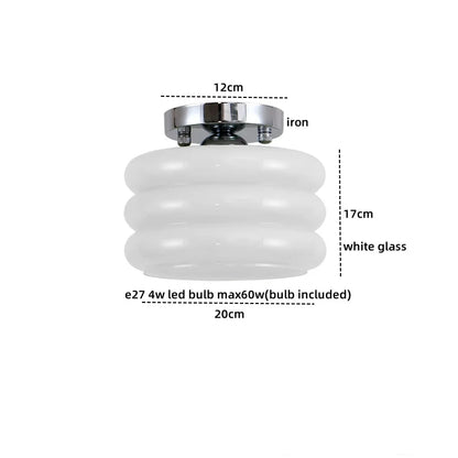 Lámpara de techo LED DecorBites™ de hierro y cristal color crema - Luminarias modernas para interiores
