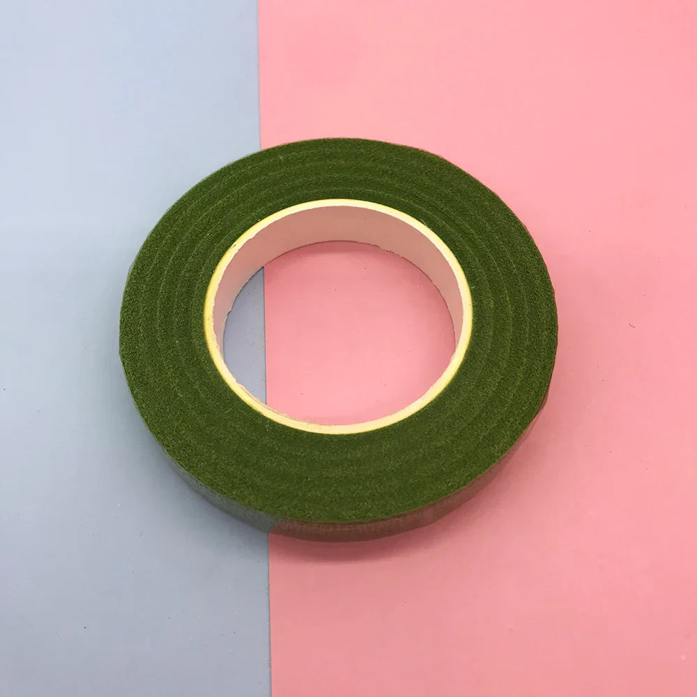 Decorbites™ Grüne Floristenbänder 12 mm * 45 m Dehnbare Corsagen-Stielumwicklungen Anstecker-Knopfloch Künstliche Blume