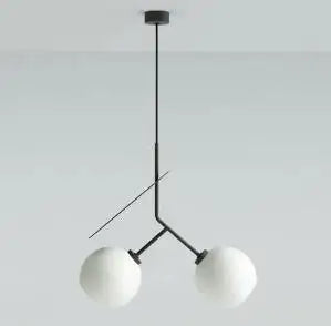 DecorBites™ Cherry Glass Pendant Lights: Nordic Red/White Lamp for Home Decor & Lighting