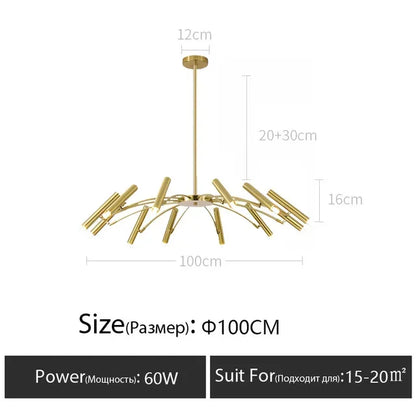 Minimalist Metal G9 Pendant Chandelier