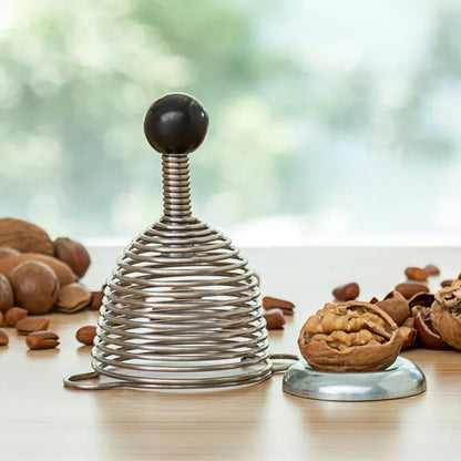 DecorBites™ Kitchen Nut Shucker Tool Golden Bell Cover Stainless Steel Shell Breaker Smasher