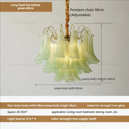 DecorBites™ Crystal Chandelier: French Light Luxury Retro Color Living Room Villa Dining Room Lamps