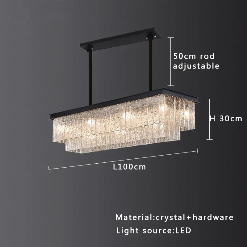 DecorBites™ Elegant Crystal Glass Chandelier for Luxury Home Decor