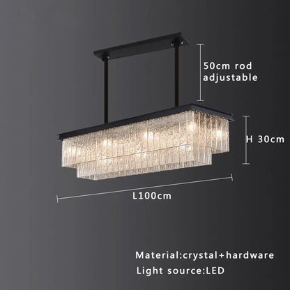 DecorBites™ Elegant Crystal Glass Chandelier for Luxury Home Decor