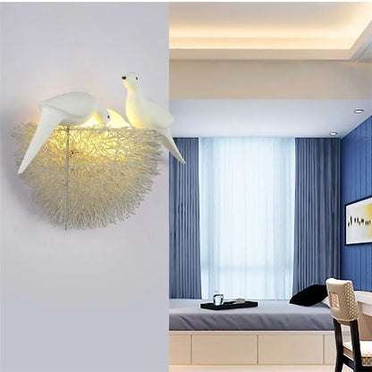 DecorBites™ Bird Nest LED Wall Lamp for Children's Bedroom and Home Decor